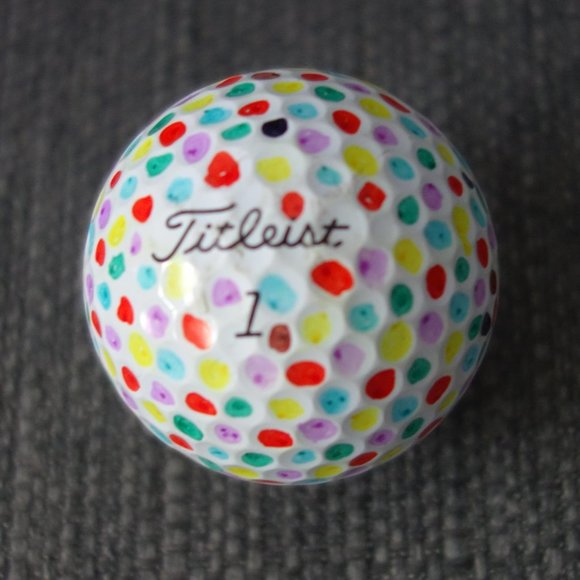 Seven(7) Hand Decorated Pre-Loved Titleist Pro VI Golf Balls with Wooden Case - Picture 10 of 16